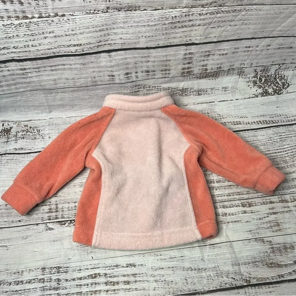 Columbia Fleece Jacket Baby 3-6 Months Pink Colorblock‎ Benton Springs Fleece